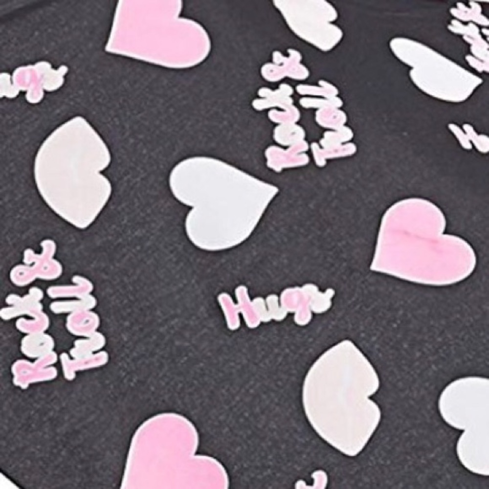Betsey Johnson XoX Rock & Troll Hearts Umbrella - Picture 3 of 7